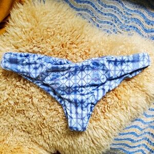 Midori Blue Patterned Bikini Bottoms sz M